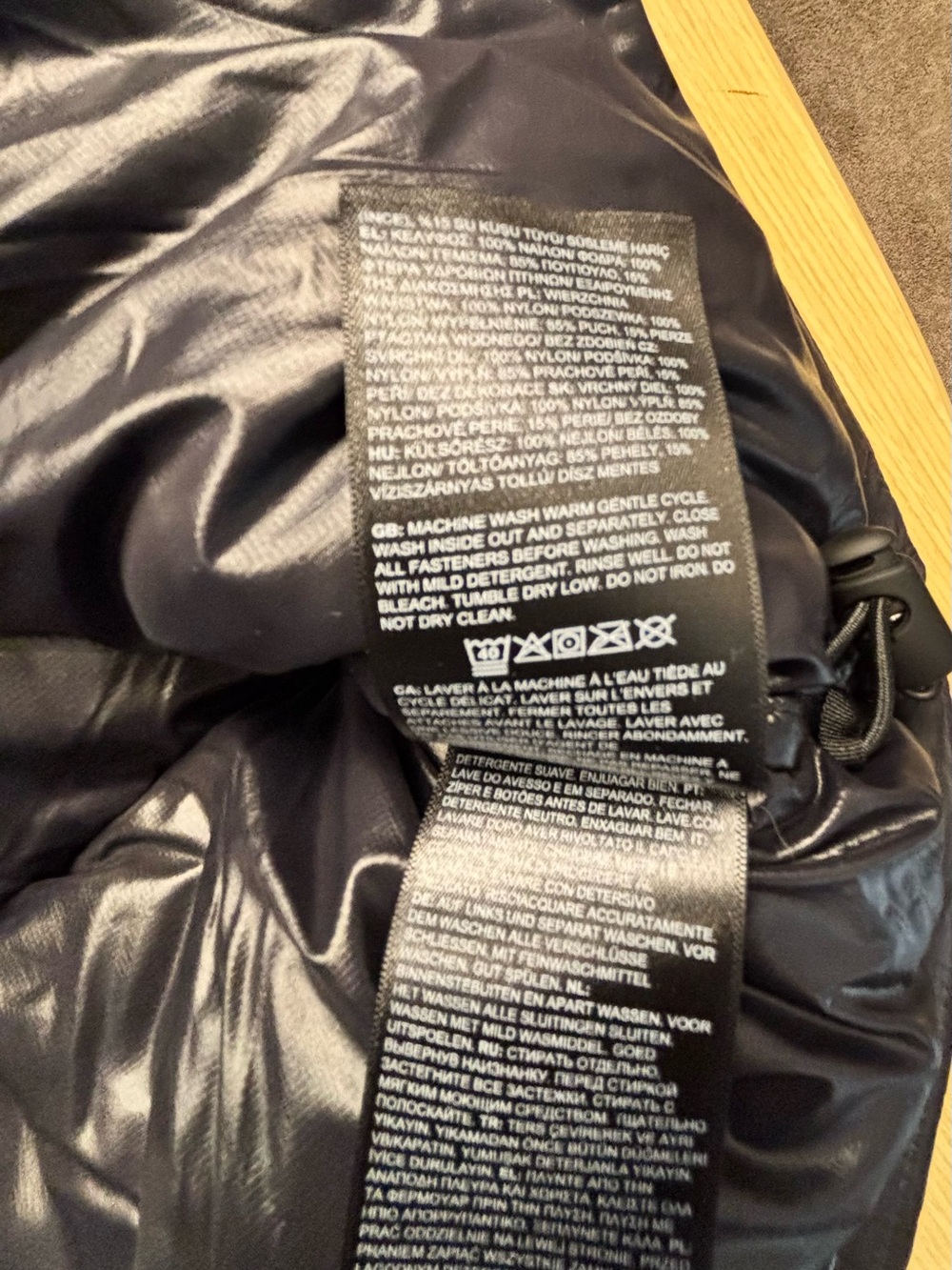 The North Face Nuptse Belted Mid Down Puffer Jacket Black 700 Fill Coat Sz XL - Picture 10 of 16